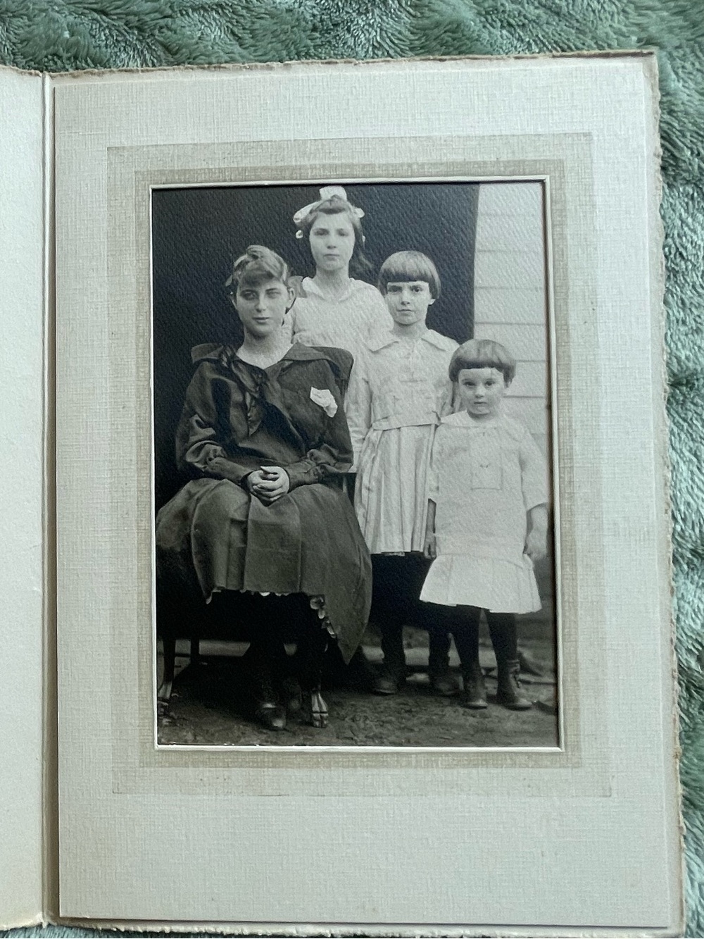Early 1900s Vintage Black-and-White Family Portrait Ephemera